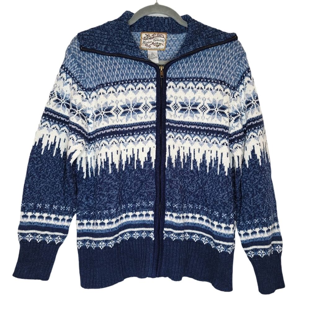 Vintage 90's Heirloom Collectibles Ramie Fair Isle Cotton Blend Sweater, Large